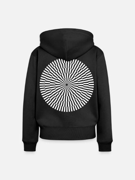 Radialer Prisma-Burst - Frauen Premium Bio Zip Hoodie - Schwarz