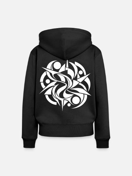 Abstrakte Geometrie - Frauen Premium Bio Zip Hoodie - Schwarz
