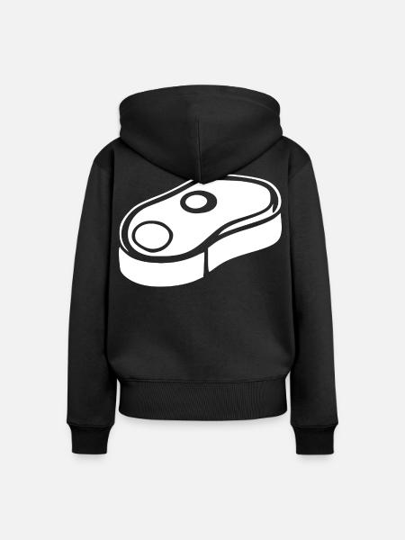 Steak Fleisch Barbecue Grill Geschenk  - Frauen Premium Bio Zip Hoodie - Schwarz