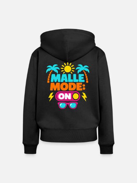 Malle Mode On – Partyurlaub - Frauen Premium Bio Zip Hoodie - Schwarz