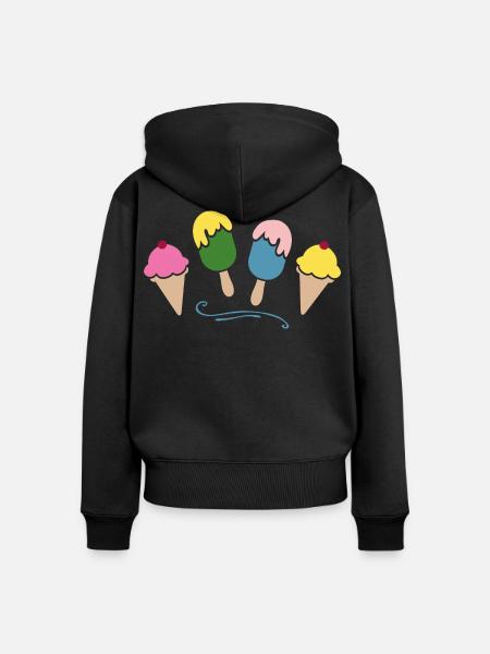 Eis - Frauen Premium Bio Zip Hoodie - Schwarz