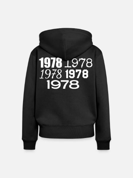 1978 - Frauen Premium Bio Zip Hoodie - Schwarz