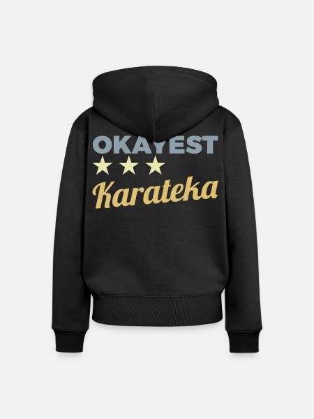 Okayest Karateka - Frauen Premium Bio Zip Hoodie - Schwarz