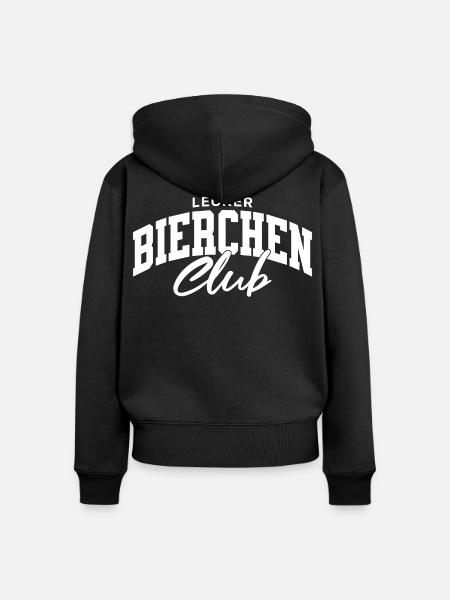 Lecker Bierchen Club - Frauen Premium Bio Zip Hoodie - Schwarz