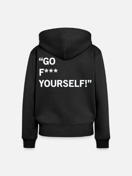Go F Yourself - Frauen Premium Bio Zip Hoodie - Schwarz