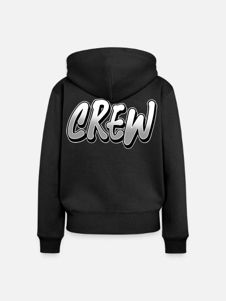 Crew - Frauen Premium Bio Zip Hoodie - Schwarz