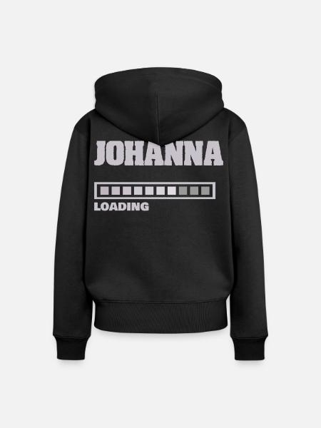 Geburt Johanna - Frauen Premium Bio Zip Hoodie - Schwarz