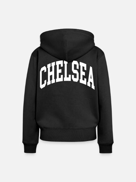 Chelsea - Frauen Premium Bio Zip Hoodie - Schwarz