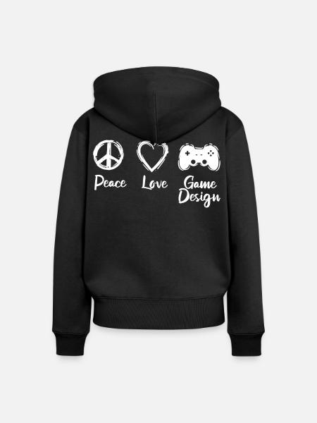 Spieleentwicklung Motivation - Frauen Premium Bio Zip Hoodie - Schwarz