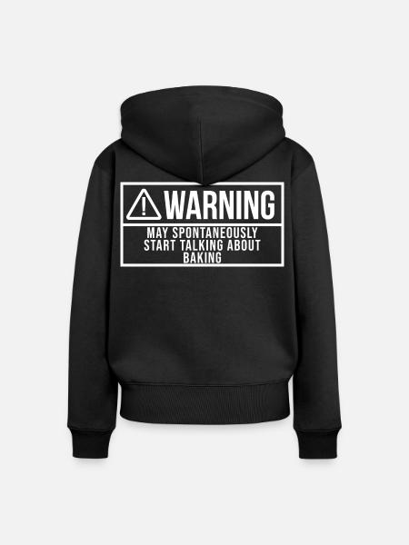 Backen, Backen, Backen, Backen - Frauen Premium Bio Zip Hoodie - Schwarz