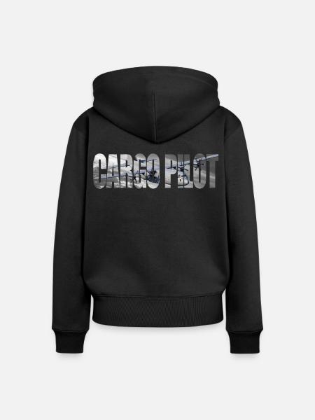 Cargo pilot C-130 - Frauen Premium Bio Zip Hoodie - Schwarz