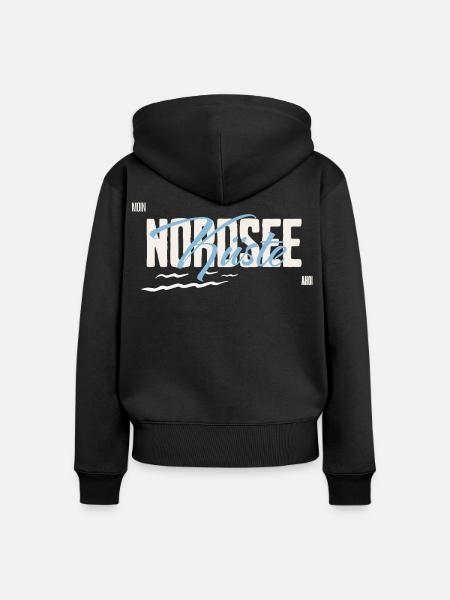 Nordsee - Küste - Frauen Premium Bio Zip Hoodie - Schwarz