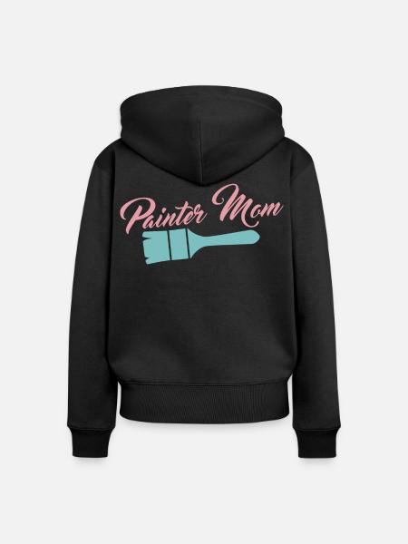 Malerin Lackiererin - Frauen Premium Bio Zip Hoodie - Schwarz
