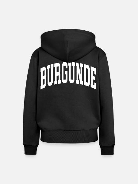 Burgunde - Frauen Premium Bio Zip Hoodie - Schwarz