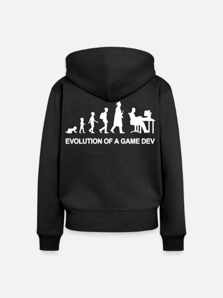 Game Developer Evolution - Frauen Premium Bio Zip Hoodie - Schwarz
