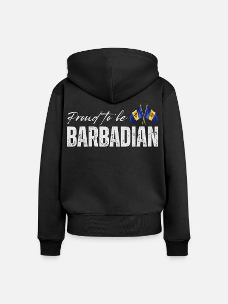 Barbados Pride, Barbados Flagge - Frauen Premium Bio Zip Hoodie - Schwarz