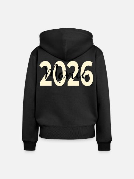 Braut 2026 - Frauen Premium Bio Zip Hoodie - Schwarz