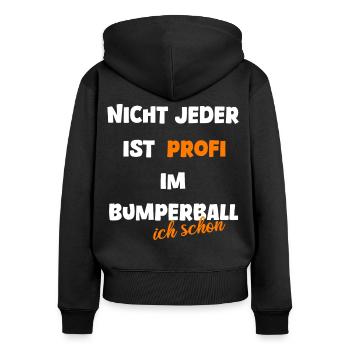 Bumperball Professional Bubble Ball Sport - Women's Premium Organic Zip Hoodie - black - Back - Julia (174cm)