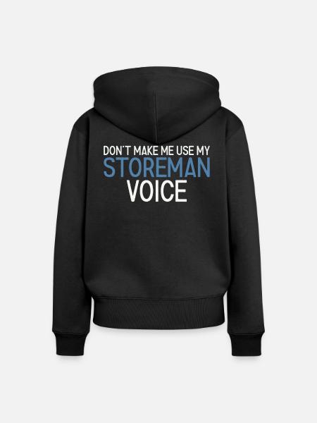 Storeman Voice - Frauen Premium Bio Zip Hoodie - Schwarz