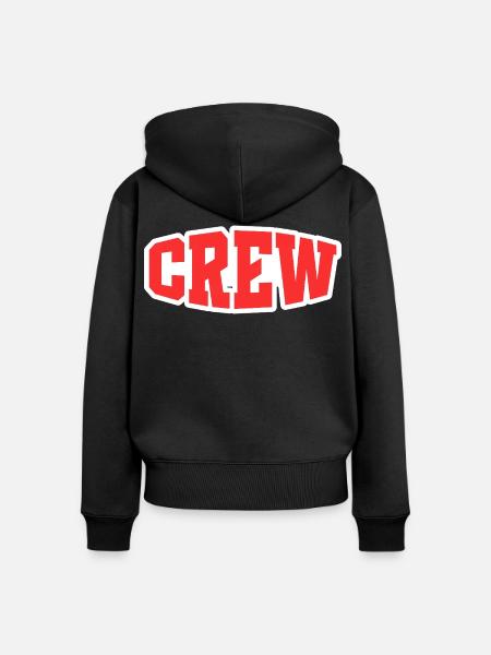 Crew - Frauen Premium Bio Zip Hoodie - Schwarz