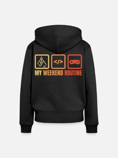Game Dev Wochenende - Frauen Premium Bio Zip Hoodie - Schwarz