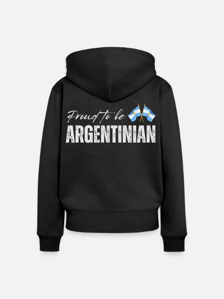 Stolzer Argentinier, ich liebe Argentinien - Frauen Premium Bio Zip Hoodie - Schwarz