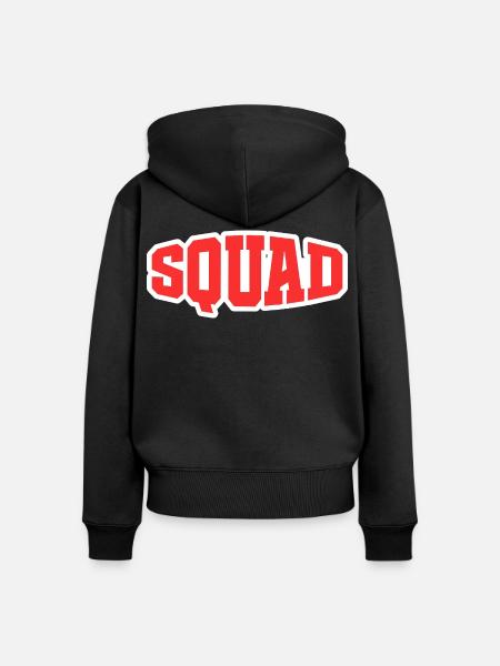 Squad - Frauen Premium Bio Zip Hoodie - Schwarz