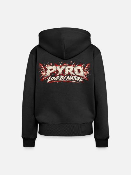 Pyro - Loud by Nature - Frauen Premium Bio Zip Hoodie - Schwarz