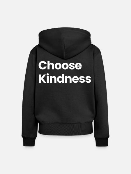 Wählen. Freundlichkeit - Frauen Premium Bio Zip Hoodie - Schwarz