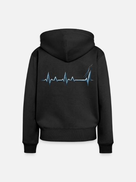 Apnoetauchen Freitauchen - Frauen Premium Bio Zip Hoodie - Schwarz