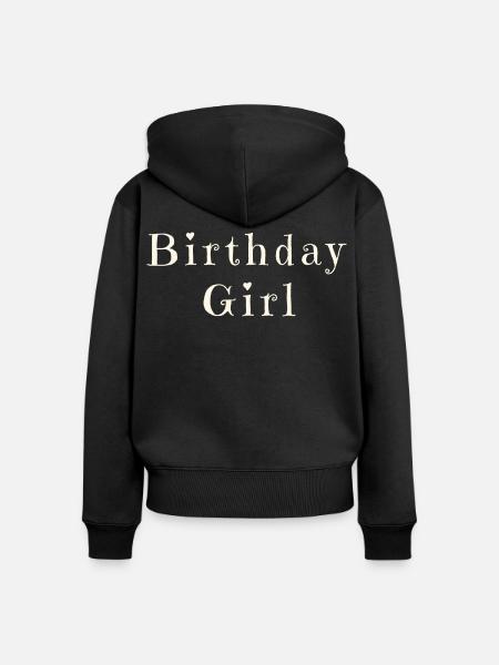 Birthday Girl – Celebration Design - Frauen Premium Bio Zip Hoodie - Schwarz
