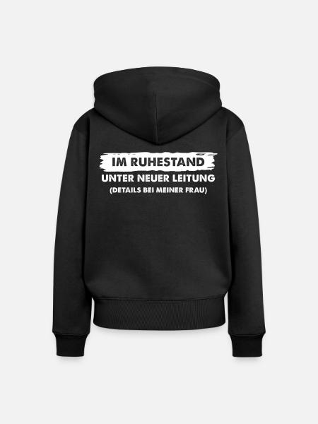 Lustiges Ruhestands - Frauen Premium Bio Zip Hoodie - Schwarz