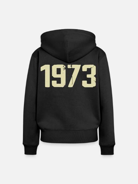 Jubiläum 1973 - Frauen Premium Bio Zip Hoodie - Schwarz