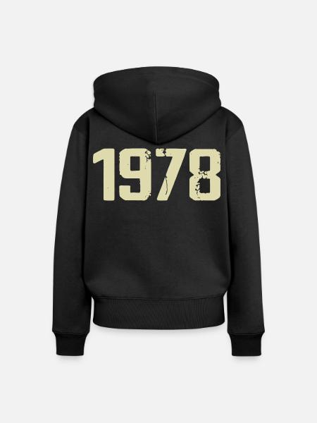 Jubiläum 1978 - Frauen Premium Bio Zip Hoodie - Schwarz