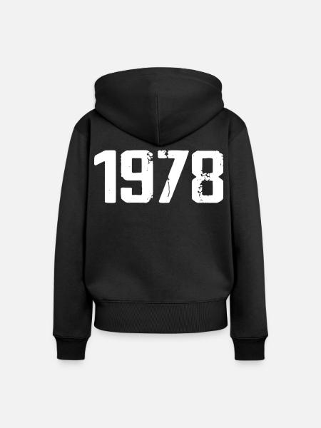 1978 – Großartig seit 1978 - Frauen Premium Bio Zip Hoodie - Schwarz