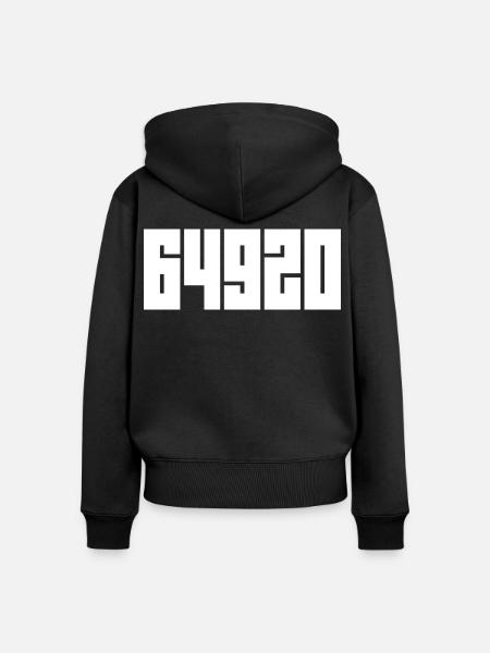64920 Piła. Postleitzahl Piła - Frauen Premium Bio Zip Hoodie - Schwarz