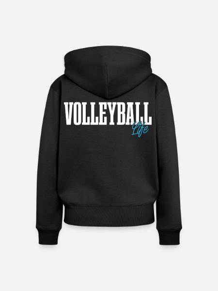 Volleyball - Frauen Premium Bio Zip Hoodie - Schwarz