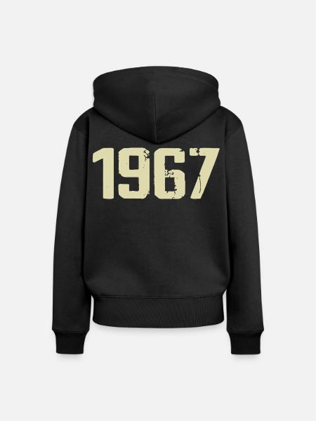 Jubiläum 1967 - Frauen Premium Bio Zip Hoodie - Schwarz