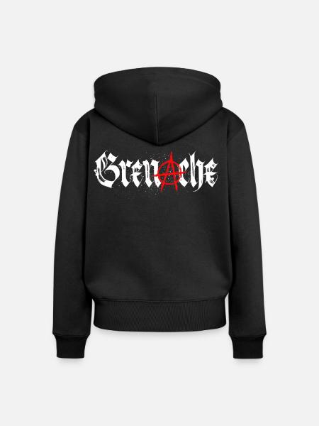 grenache_anarchie - Frauen Premium Bio Zip Hoodie - Schwarz