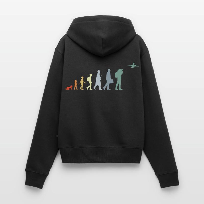 Airplane Observer Evolution Women's Premium Organic Zip Hoodie