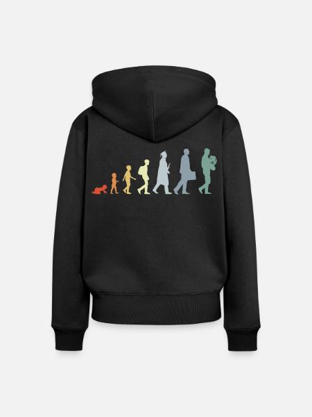 Entwicklung eines Waldhornisten - Frauen Premium Bio Zip Hoodie - Schwarz