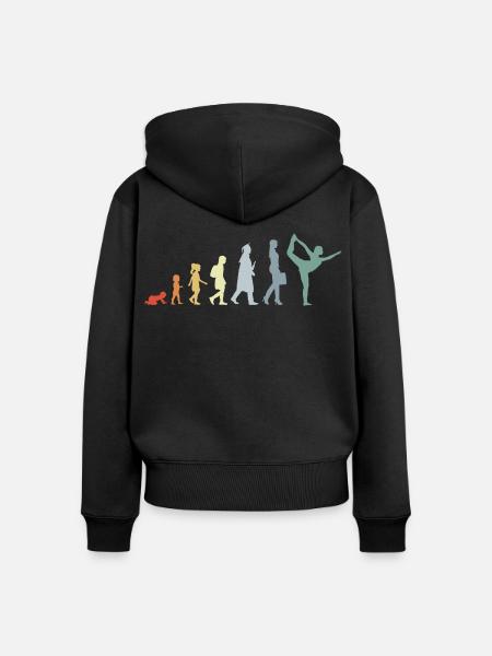 Entwicklung zur Yogalehrerin - Frauen Premium Bio Zip Hoodie - Schwarz