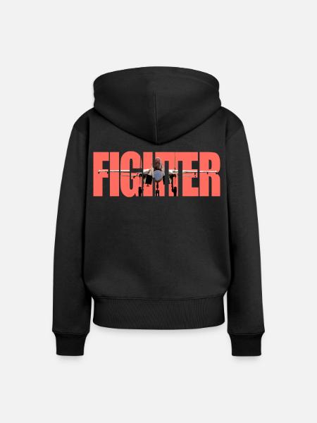 Fighter Su-30SM - Frauen Premium Bio Zip Hoodie - Schwarz