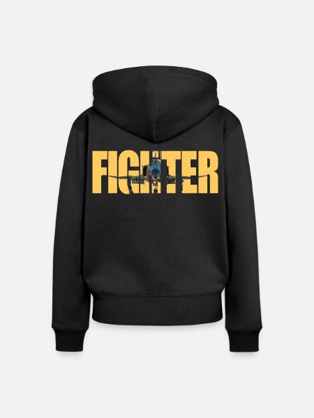 Fighter F-4 Phantom - Frauen Premium Bio Zip Hoodie - Schwarz
