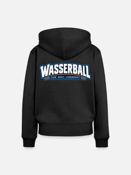 Wasserball Teamkraft Leidenschaft - Frauen Premium Bio Zip Hoodie - Schwarz