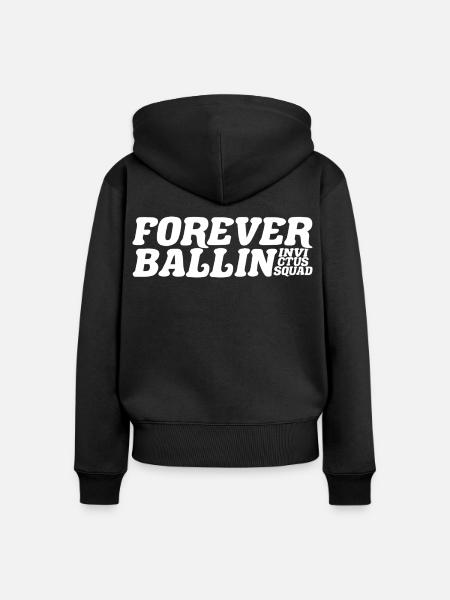 Forever Ballin Squad - Frauen Premium Bio Zip Hoodie - Schwarz
