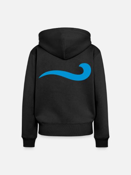 wasser - Frauen Premium Bio Zip Hoodie - Schwarz