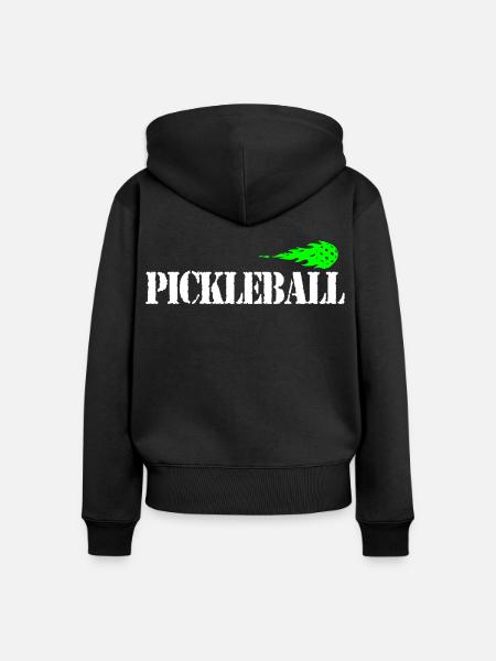 Pickleball - Frauen Premium Bio Zip Hoodie - Schwarz