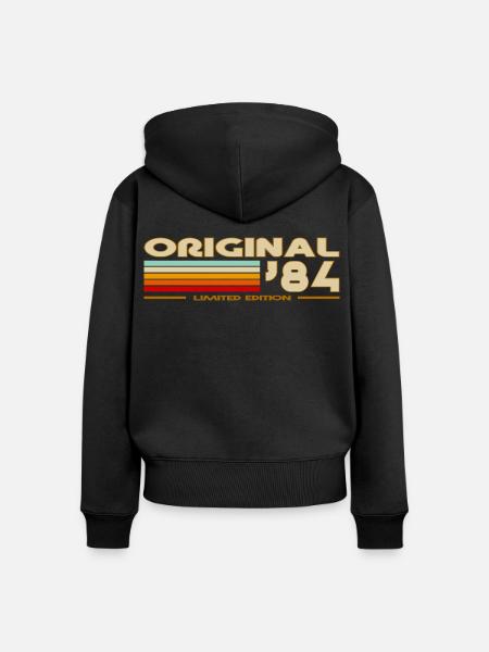 1984 - Frauen Premium Bio Zip Hoodie - Schwarz