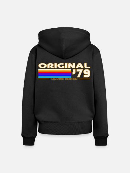 1979 - Frauen Premium Bio Zip Hoodie - Schwarz